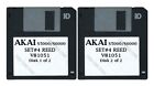 Akai S5000 / S6000 Set Of Two Floppy Disks Set#4 Reed V81051
