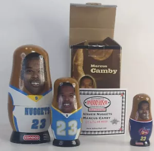 Denver Nuggets Collectable Nesting Doll Figure Unique with COA Marcus Camby - Picture 1 of 12