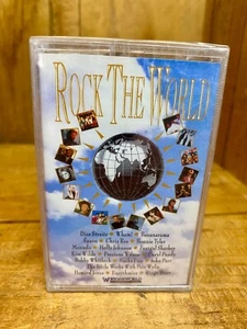 ROCK THE WORLD - CASSETTE - COMPILATION - DIRE STRAITS - WHAM - RINGO STARR- NEW - Picture 1 of 2