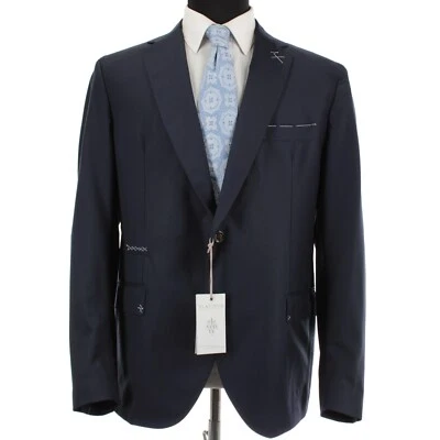 Eleventy Platinum NWD Wool Sport Coat / Blazer Size 56 (46R US) In Solid Blue - Image 1 of 4