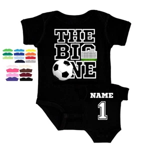 Erster Geburtstag The Big ONE personalisierter Fußball Fußball Body - Bild 1 von 4