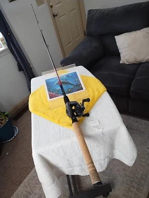 New Spinning Fishing Rod Shimano 6'6" Med 10-20lb And Reel P-1500Mag - Image 1 of 4