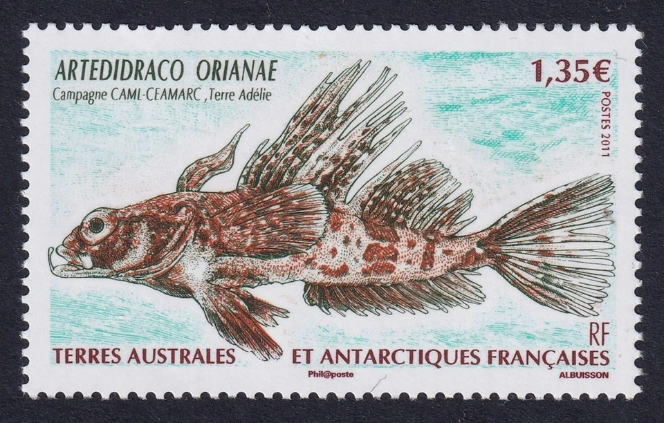 F. S. A. T. 2011 Artedidraco Orianae €1.35 SG 647 MNH/** (CV £10) - Image 1 of 1