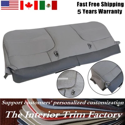 For 1999-2002 Ford F250 F350 F450 Front Bench Bottom Super Duty Seat Cover Gray - Image 1 of 4