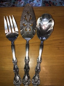 Vtg International Silverplate Interlude 3pc Serving Set 1971 VG (BA30) - Picture 1 of 9