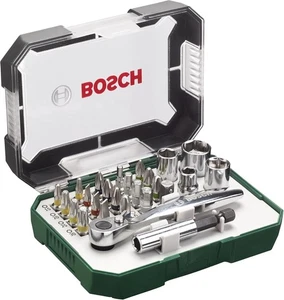 Bosch 26 pz. Set di Bit di Avvitamento con Cricchetti, bit PH, PZ, Esagonali - Foto 1 di 3