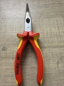 Knipex 1,000V Insulated Angled Long Nose Pliers - Picture 1 of 6
