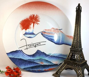 Rare ! Superbe grande Assiette De la Maison TROISGROS , Sarreguemines Digoin - Imagen 1 de 10