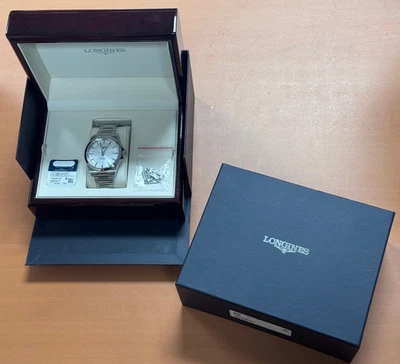 Longines Conquest Automatic 41mm Watch Silver Dial St. Steel L3.830.4 **MINT** - Image 1 of 4