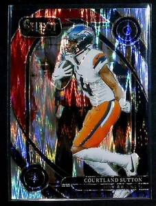 2024 Panini Select Courtland Sutton Black & Red Prizm Shock #240 Denver Broncos - Foto 1 di 2