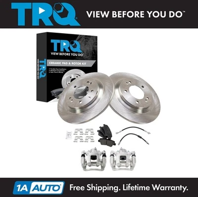 TRQ Rear Brake Pad & Rotor Kit Ceramic For 2014-2015 Kia Optima - Image 1 of 4