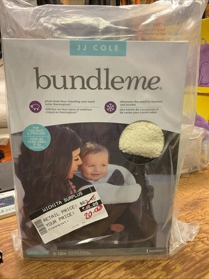 JJ Cole Original Bundleme Canopy Style Bunting Bag Infant Car Seat Cover BLACK - Image 1 of 2