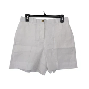 J. Crew 6" Harbor corto in lino donna taglia S bianco nuovo con etichetta Ch876 - Foto 1 di 6