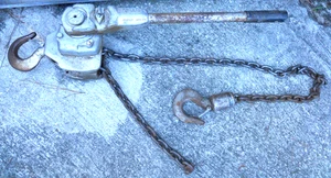 Polipasto de palanca de trinquete de cadena vintage Eaton Yale & Towne 1-1/2 tonelada modelo E Pul-Lift - Imagen 1 de 24