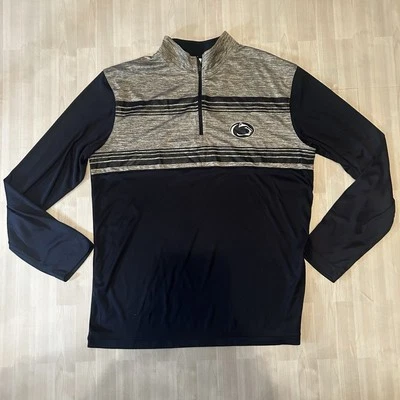 Blusa NCAA Penn St. Nittany Lions masculina manga comprida 1/4 zíper desempenho. Tamanho M. - Imagem 1 de 4