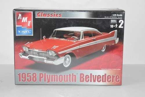 M28b 1:25 AMT Ertl 1958 Plymouth Belvedere Classics Model Kit - New & Sealed - Image 1 of 1