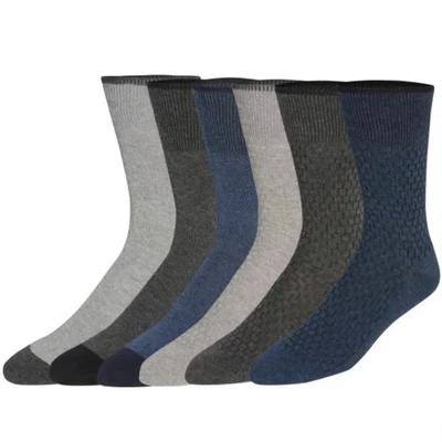 Nuevos calcetines de vestir informales Cole Haan para hombre 6 pares azul/gris/carbón Foto 1 de 3