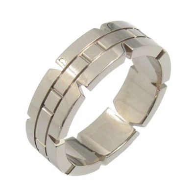 Anel Cartier Tank Francaise ouro branco 18k tamanho 53 EUA 6,5 - Imagem 1 de 4