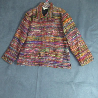 Chaqueta De Colección The Territory Ahead Mujer Grande Multicolor Tejida Boho Hipster Blazer Foto 1 de 4