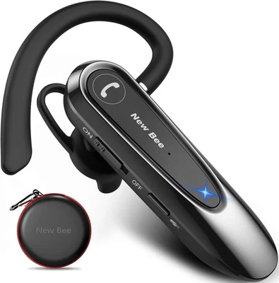 GEBRANDMARKT New bee Bluetooth Headset Wireless Freisprech Telefon mit Dual Mic V5.0