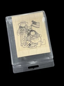 Stampin' Up 1995 Patriotic Doll Wood Rubber Stamp Craft - Picture 1 of 2