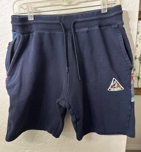 Staple Pigeon Brand Blue Sweat Shorts Size Medium Side Stripe Detail - Picture 1 of 6