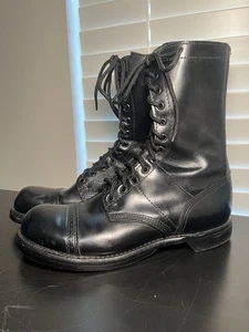 Corcoran 1500 Springerstiefel schwarz Leder Militär Größe 10,5E Schnürung 11 Zoll - Bild 1 von 7