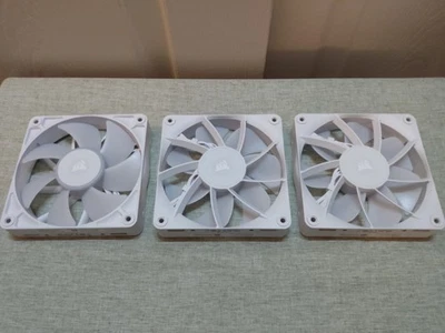 [NO BOX] iCUE Link Corsair RX120 RGB Triple Starter Kit 120mm White Case Fans 3X - Image 1 of 4