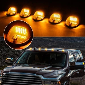5 piezas de luz marcadora LED de cabina amarilla para camioneta Dodge Ram 1500 3500 5500 03-18 - Imagen 1 de 12