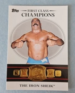 TOPPS WWE CARD 2012 IRON SHEIK FIRST CLASS CHAMPIONS INSERTION CARD #1 OF 20 - Photo 1 sur 2
