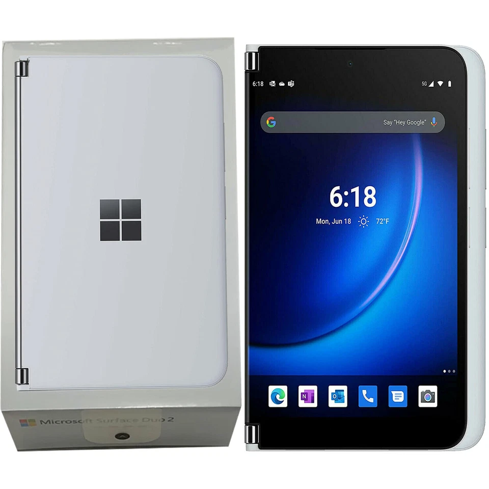 BNIB Microsoft Surface Duo 2 (5G) Glacier 128GB + 8GB Dual-SIM Unlocked GSM - Image 1 of 1