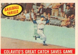 1959 Topps #462 Rocky Colavito's Great Catch Cleveland Indians World Series - Picture 1 of 3