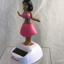 Hawaiian Lot 2 Pc Hot Pink Solar Hula Girl Dancing Car Dashboard Hawaiian New