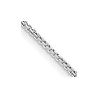 24" 14K White Gold 1.10mm Concave Box Chain Necklace