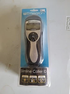 Emerson~Slimline Caller ID Black Phone~EM2516WH~Big Button~Desk Or Wall Mount - Zdjęcie 1 z 10