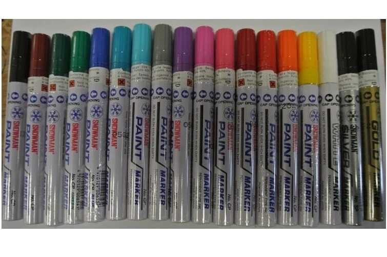 PENNARELLO INDELEBILE COLORATO MARCATORE VERNICE SMALTO PAINT MARKER 18 COLORI - Immagine 1 di 3
