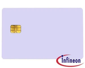 SLE4428 CONTACT IC SMART CHIP ID CARD ISO7816 Blank Plain White PVC Plastic CR80 - Picture 1 of 1