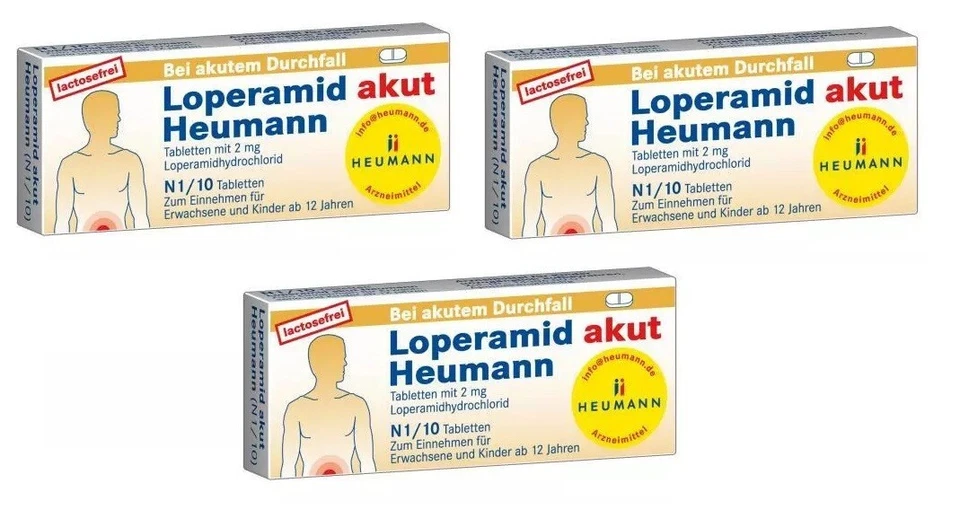 HEUMANN PHARMA GMBH & CO. GENERICA KG 3x LOPERAMID akut Heumann 10 Tabletten PZN 4633535