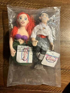 Disney The Little Mermaid Ariel and Eric Bean Bag Plush Toys NEW with tags - Picture 1 of 6