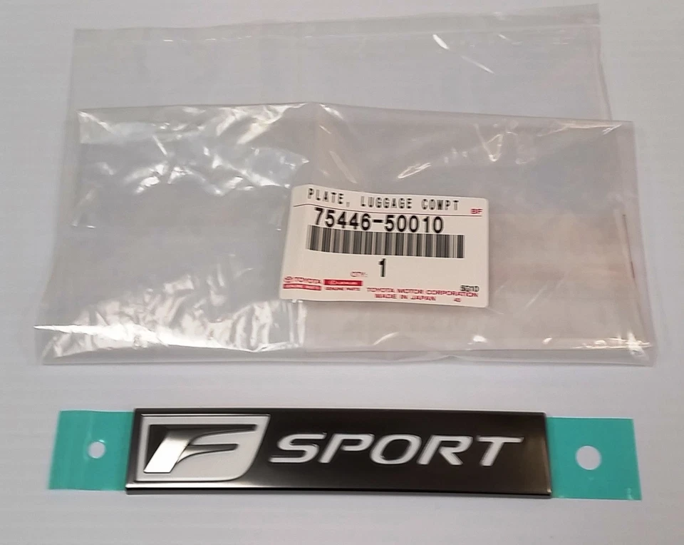 LEXUS OEM FACTORY F SPORT EMBLEM NAME PLATE 2015-2016 LS460 75446-50010 - Image 1 of 1