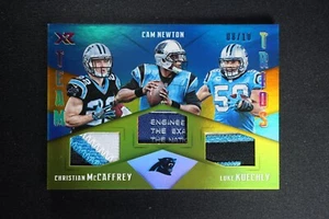 2017 Panini XR Team Trios Panthers Christian McCaffery Newton Kuechly Patch #/10 - Picture 1 of 3