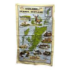 North West Highlands and Islands of Scotland Dish Towel Wall Hanging 18 x 30"