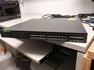 1x Cisco WS-C3650-24PS-S 3650 24 Port PoE+ GiG Switch with inbuilt 4 x 1G - Picture 1 of 3