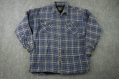 Camisa Smiths Workwear Hombres Grande Azul Franela a Cuadros Chaqueta Forrada de Vellón Gruesa Foto 1 de 4