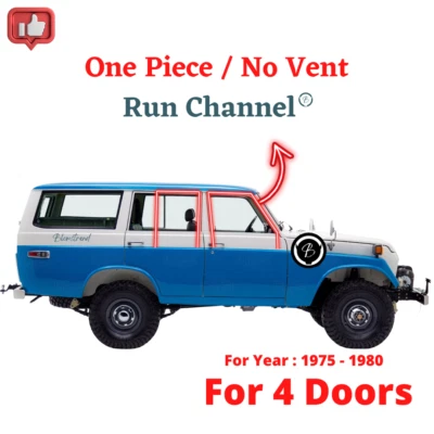 Juego Toyota Land Cruiser FJ55 One Piece 1975-1980 Ventana Canal Sello de Goma Foto 1 de 4