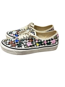 VANS X SANDY LIANG AUTÉNTICAS Tenis Zapato de Skate Ginghan Floral Negro 6.5 8 Usado en Excelente Condición - Imagen 1 de 12
