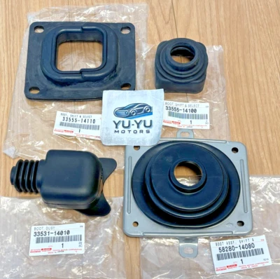 Toyota Genuine Supra JZA80 93-98 Shift Lever Dust Boots Insulators Set OEM JDM Foto 1 de 4