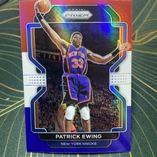 2021-22 Panini Prizm Basketball Patrick Ewing #245 Red White & Blue Prizm