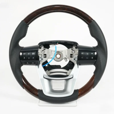 Wood leather steering wheel for Toyota Hilux Revo 2015-2022 - Image 1 of 4