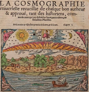 Die Schöpfung - Titelseite - Sebastian Münster 1550 - Originaler Holzschnitt - Picture 1 of 4